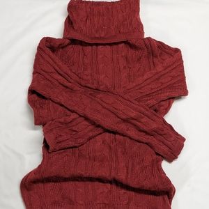 Long turtleneck sweater